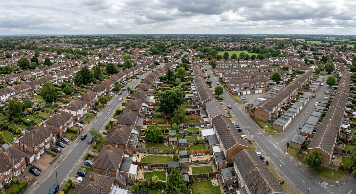 Rooftops in Cheshunt Hertfordshire
