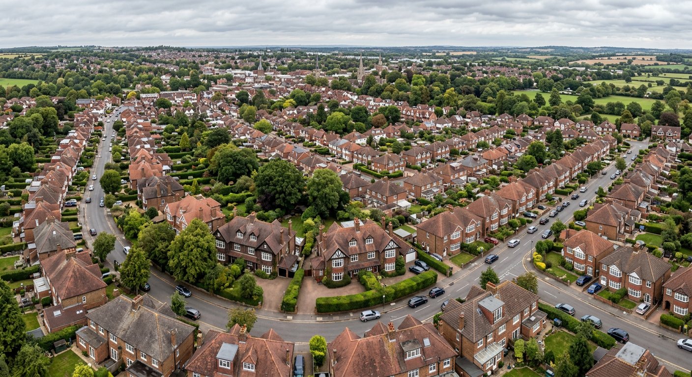 Rooftops in Harpenden Hertfordshire