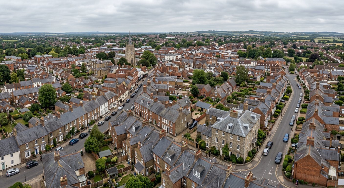 Rooftops in Hitchin Hertfordshire
