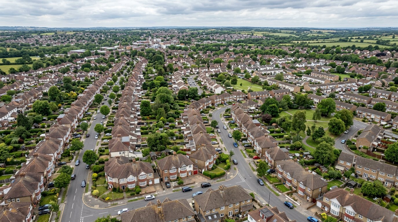 Rooftops in Potters Bar Hertfordshire
