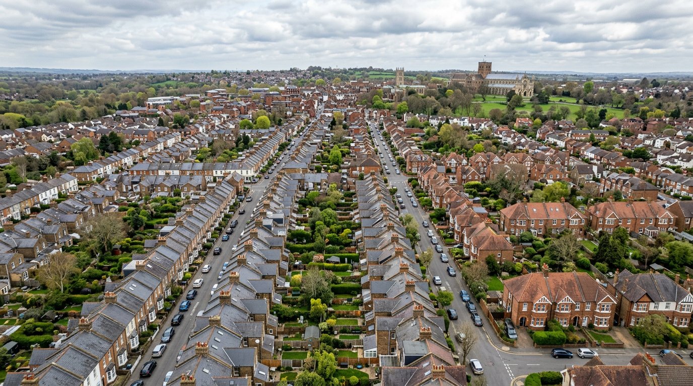 Rooftops in St Albans Hertfordshire