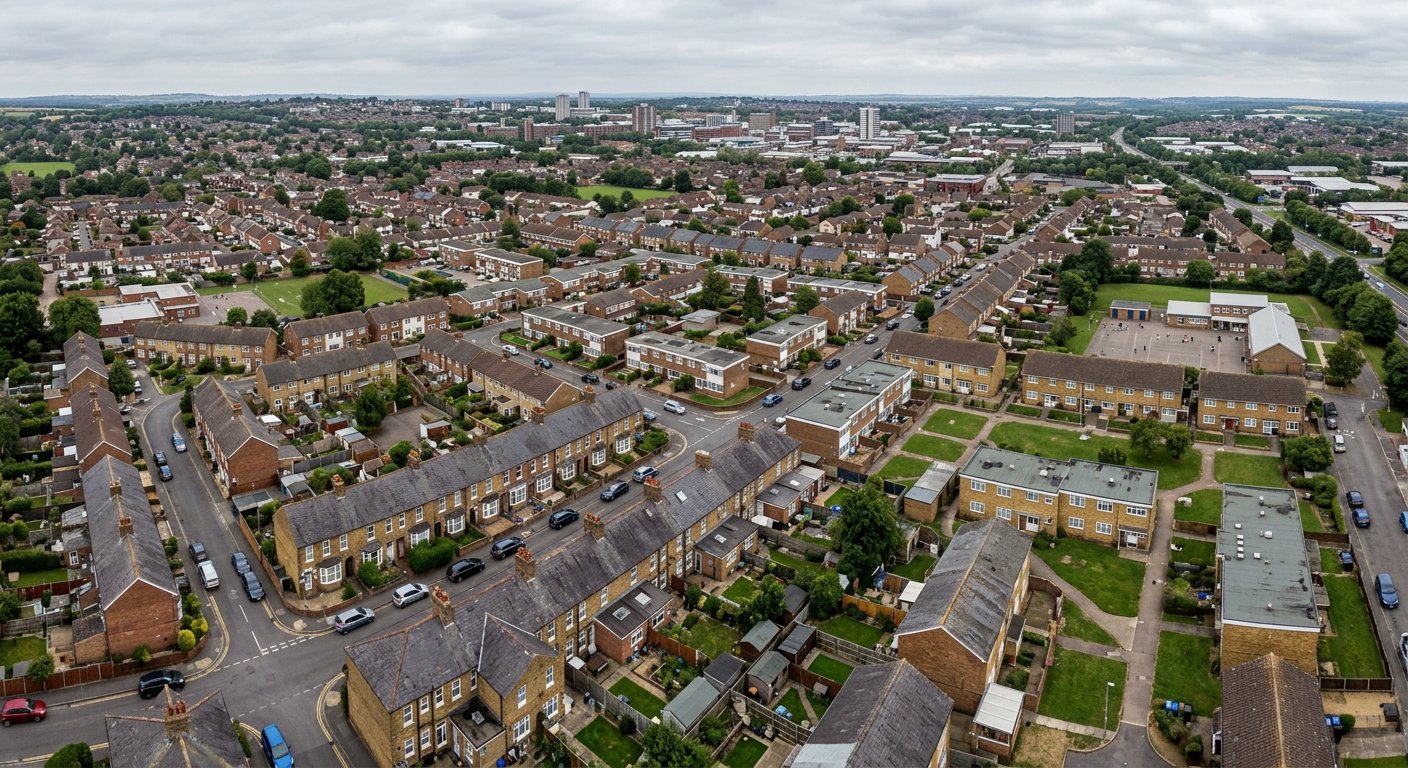 Rooftops in Stevenage Hertfordshire